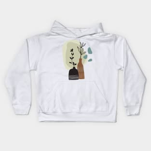 Abstract flower vases Kids Hoodie